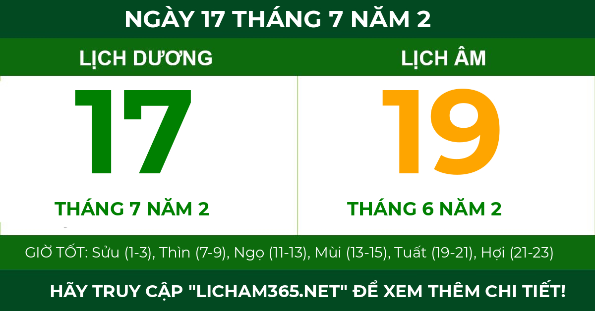 lịch âm ngày 17 tháng 7 năm 2