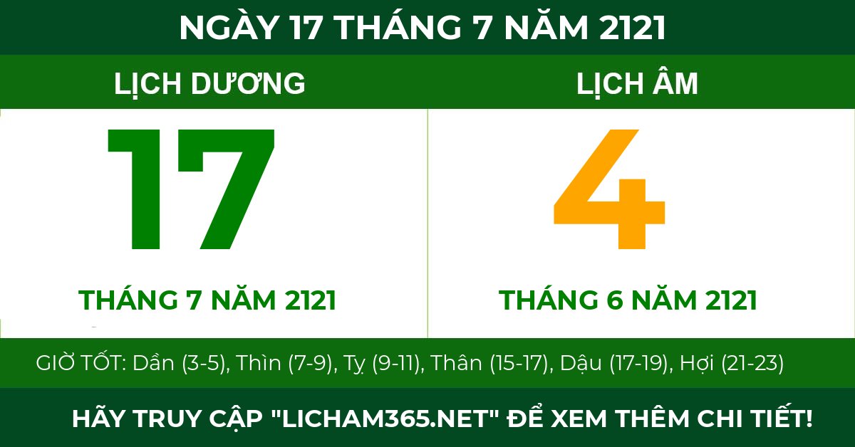 lịch âm ngày 17 tháng 7 năm 2121