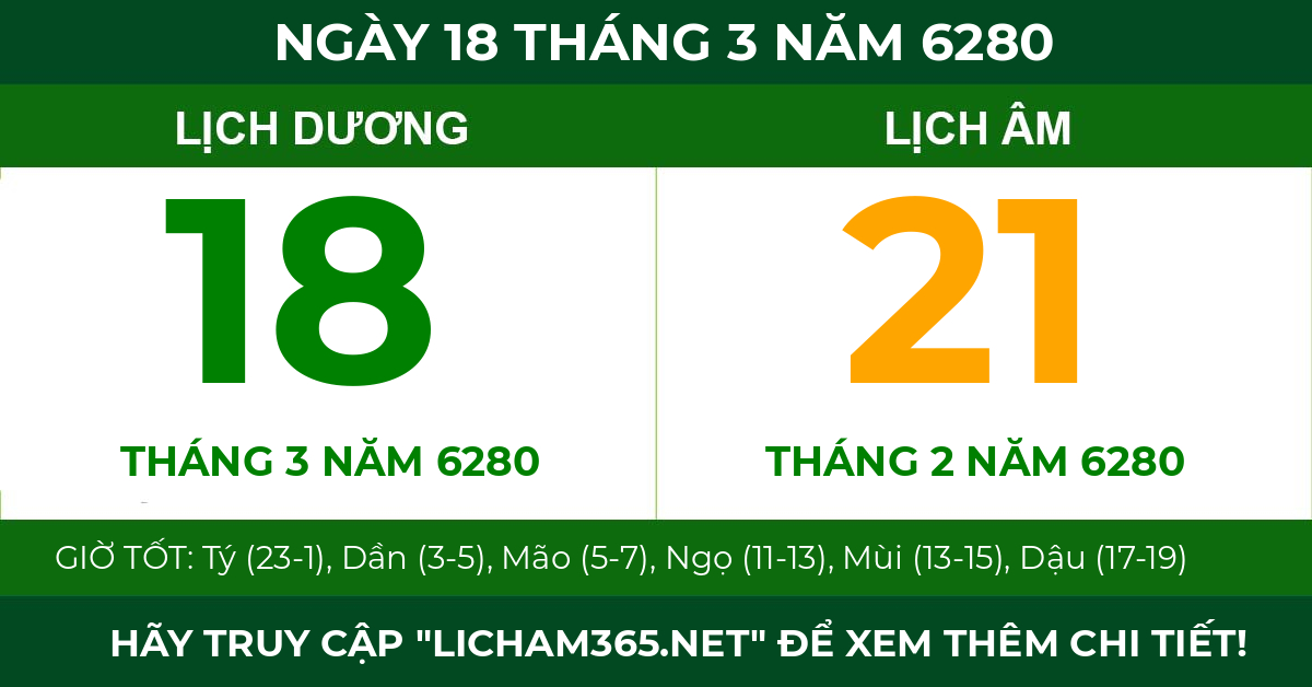 lịch âm ngày 18 tháng 3 năm 6280