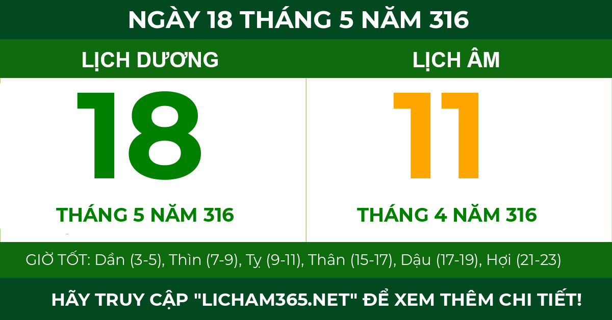 lịch âm ngày 18 tháng 5 năm 316