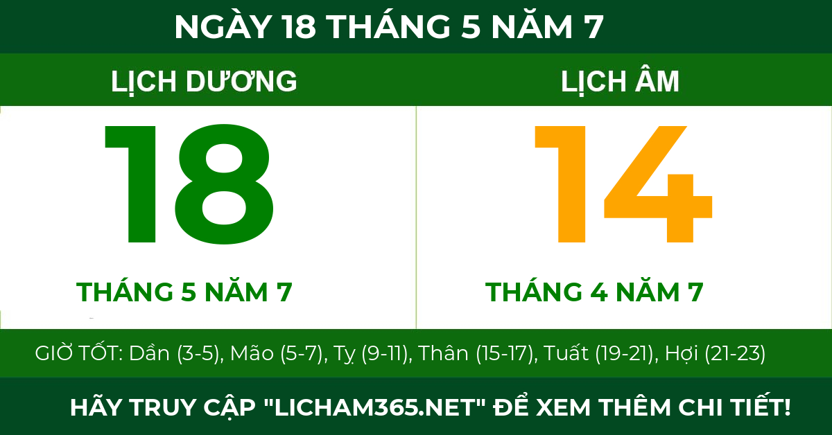 lịch âm ngày 18 tháng 5 năm 7