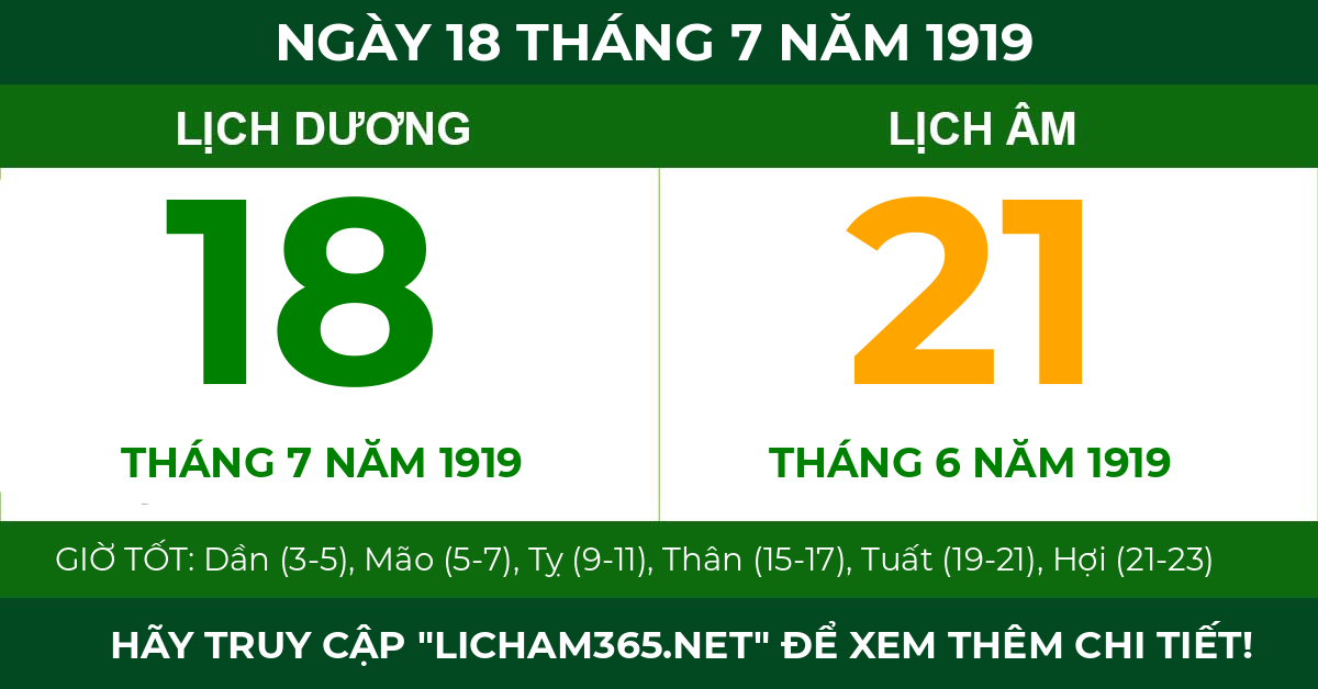 lịch âm ngày 18 tháng 7 năm 1919