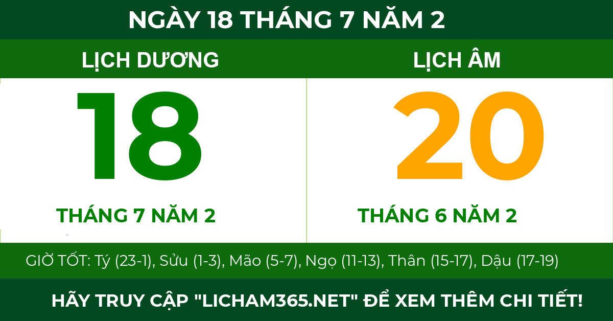 lịch âm ngày 18 tháng 7 năm 2