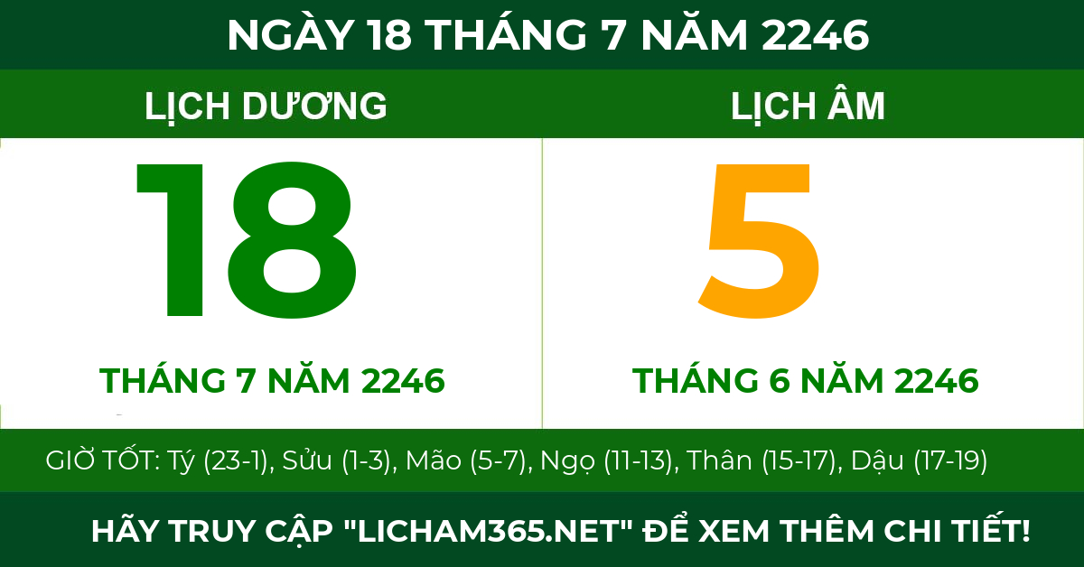lịch âm ngày 18 tháng 7 năm 2246