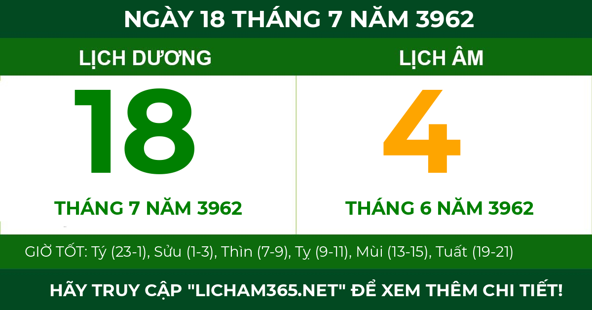 lịch âm ngày 18 tháng 7 năm 3962