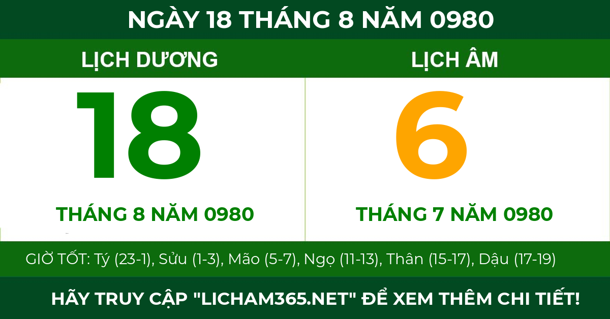 lịch âm ngày 18 tháng 8 năm 0980