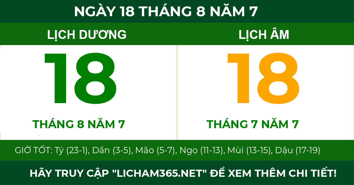 lịch âm ngày 18 tháng 8 năm 7