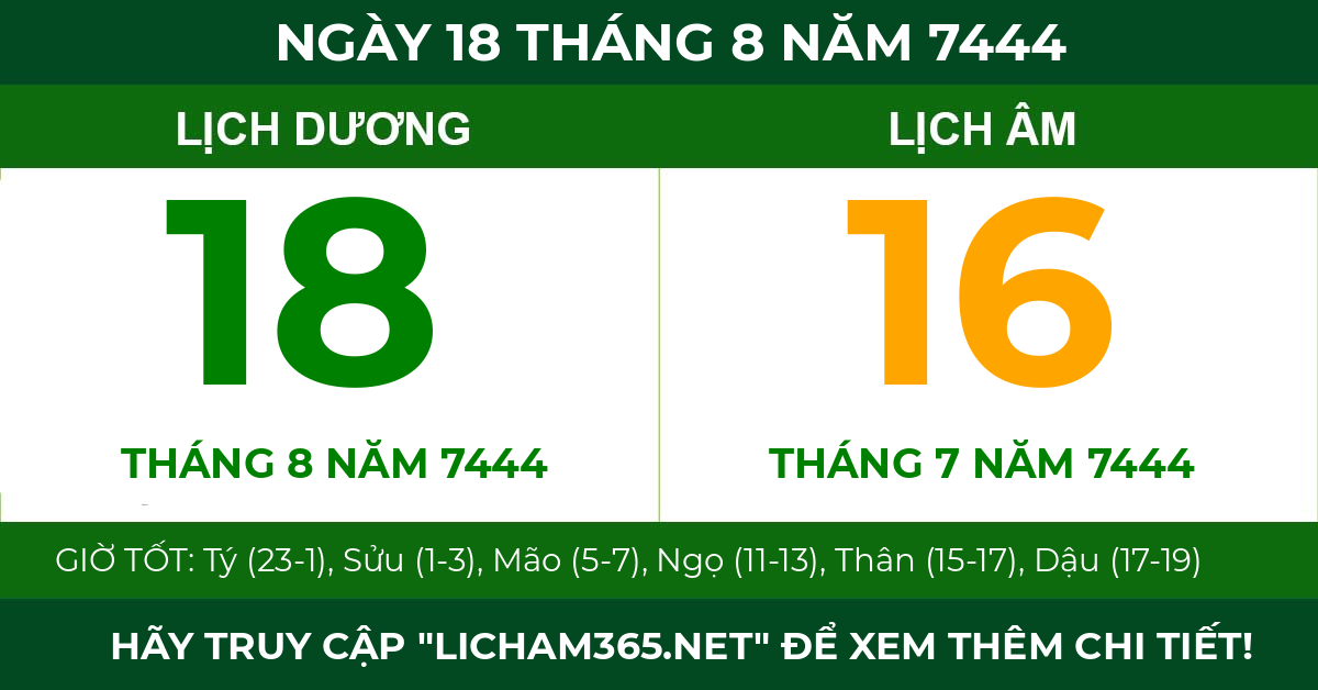 lịch âm ngày 18 tháng 8 năm 7444