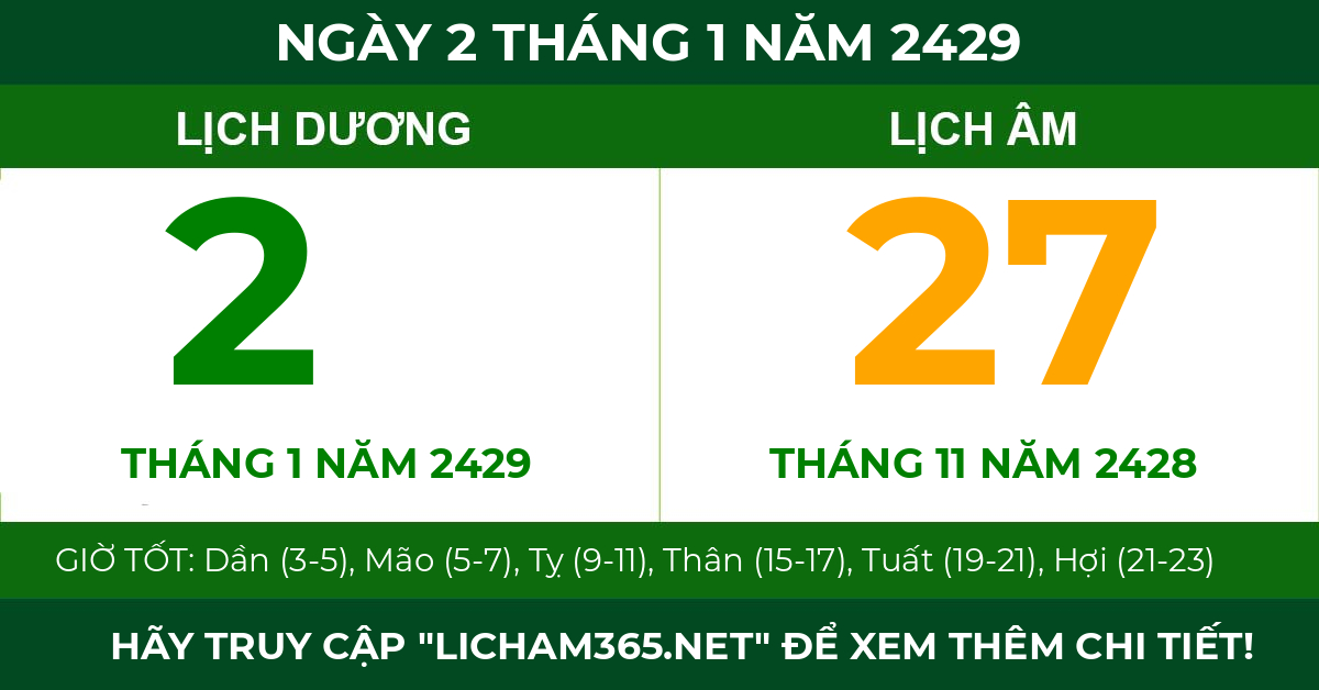 lịch âm ngày 2 tháng 1 năm 2429