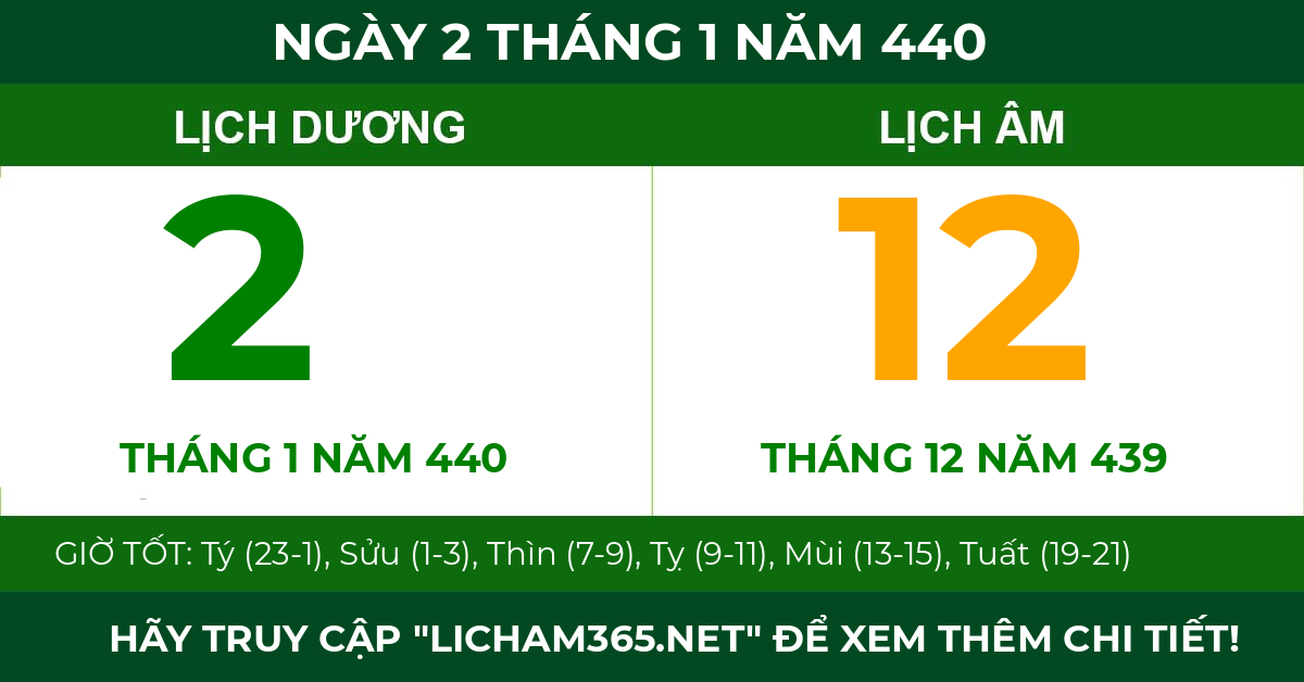 lịch âm ngày 2 tháng 1 năm 440