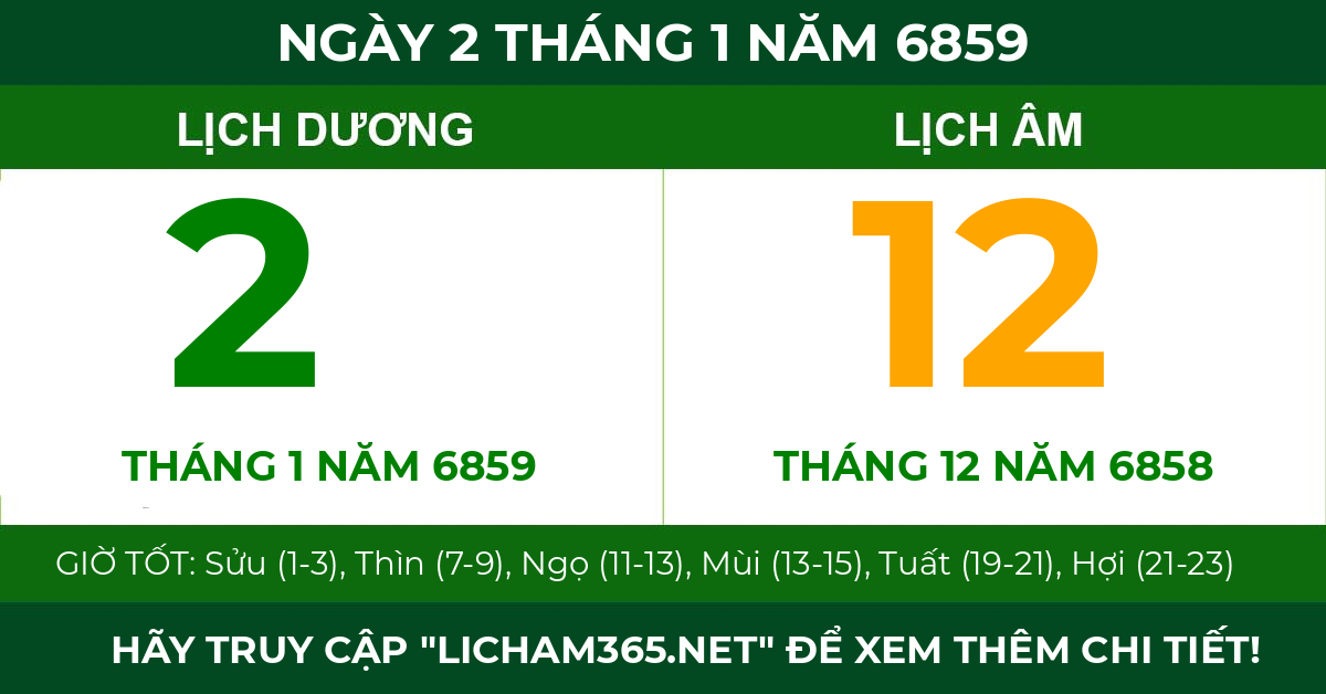 lịch âm ngày 2 tháng 1 năm 6859
