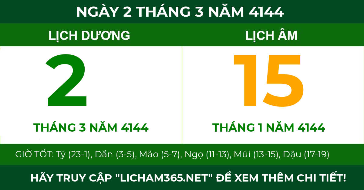 lịch âm ngày 2 tháng 3 năm 4144