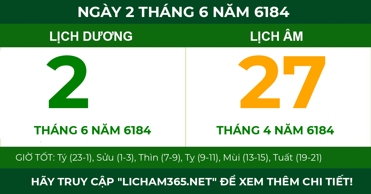 lịch âm ngày 2 tháng 6 năm 6184