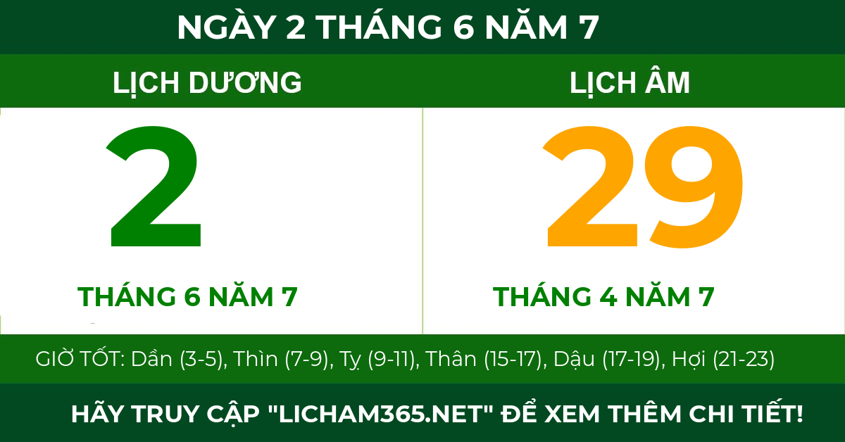 lịch âm ngày 2 tháng 6 năm 7