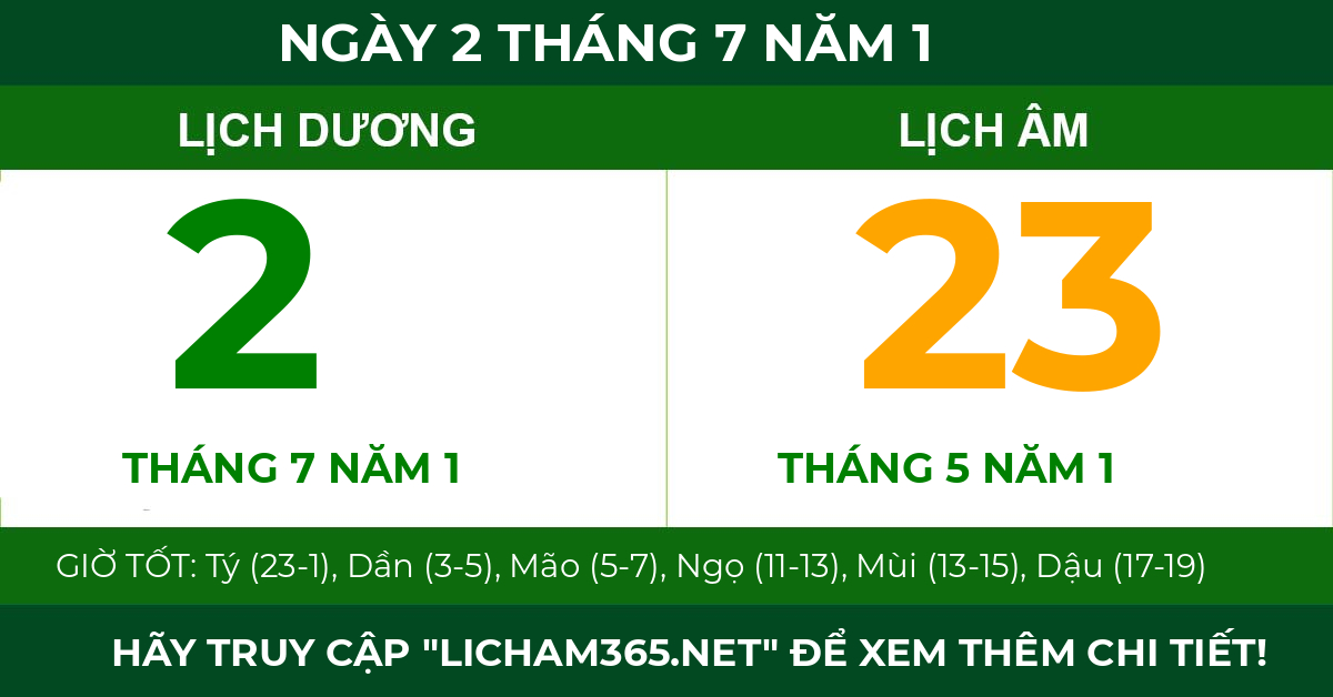 lịch âm ngày 2 tháng 7 năm 1