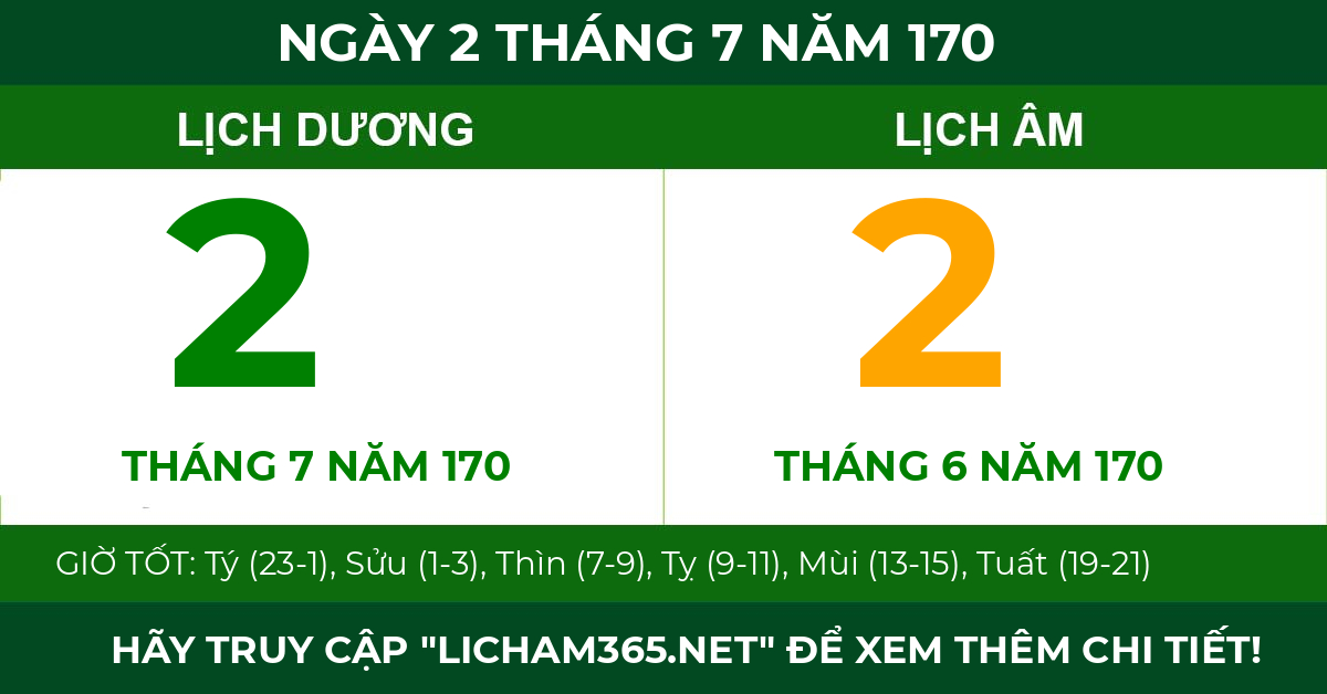 lịch âm ngày 2 tháng 7 năm 170