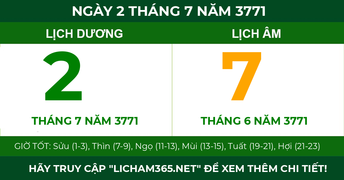 lịch âm ngày 2 tháng 7 năm 3771