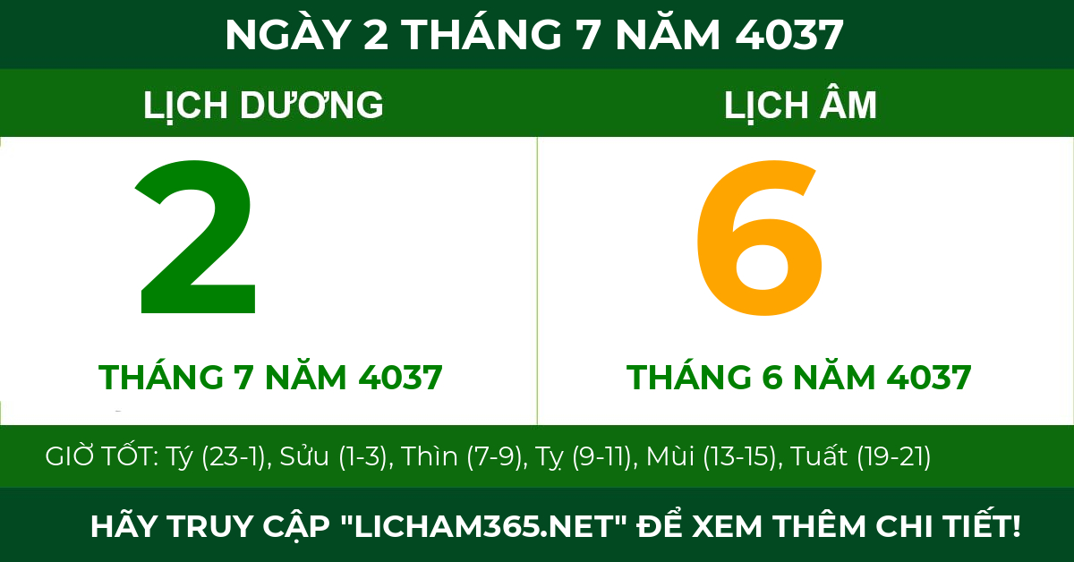 lịch âm ngày 2 tháng 7 năm 4037