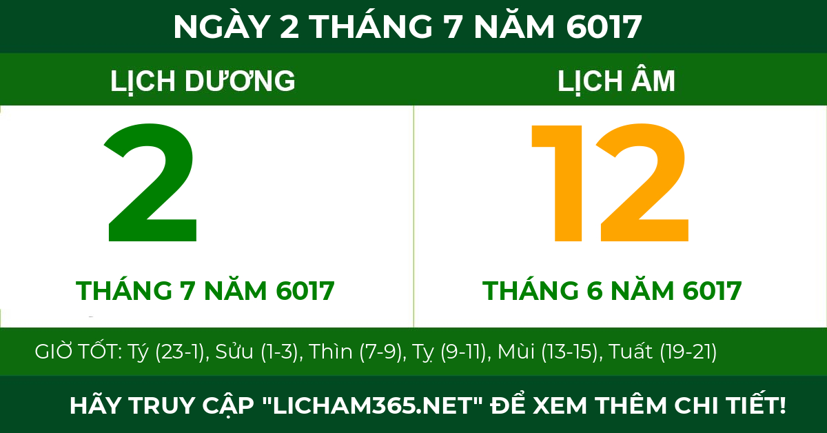 lịch âm ngày 2 tháng 7 năm 6017