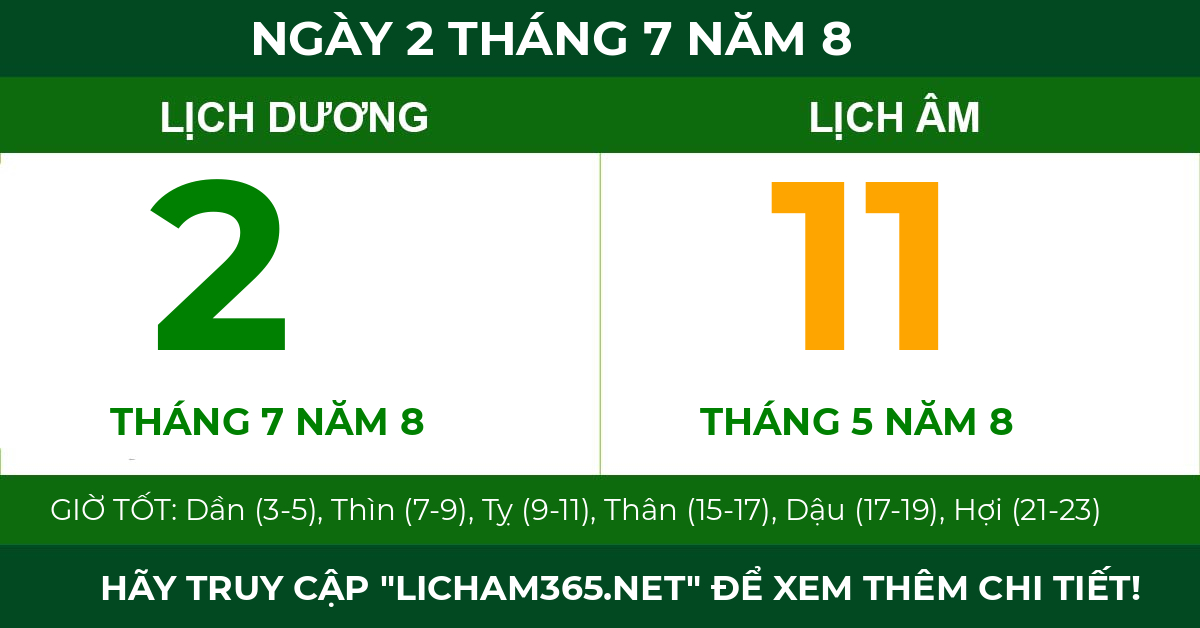 lịch âm ngày 2 tháng 7 năm 8