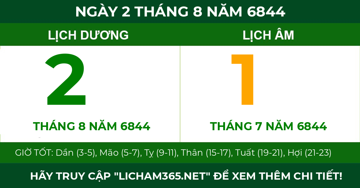 lịch âm ngày 2 tháng 8 năm 6844