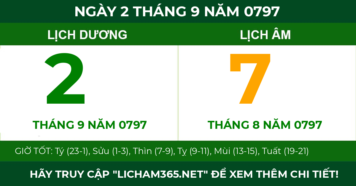 lịch âm ngày 2 tháng 9 năm 0797