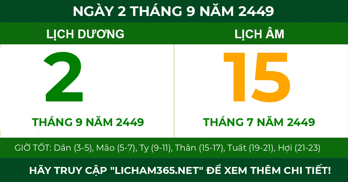 lịch âm ngày 2 tháng 9 năm 2449