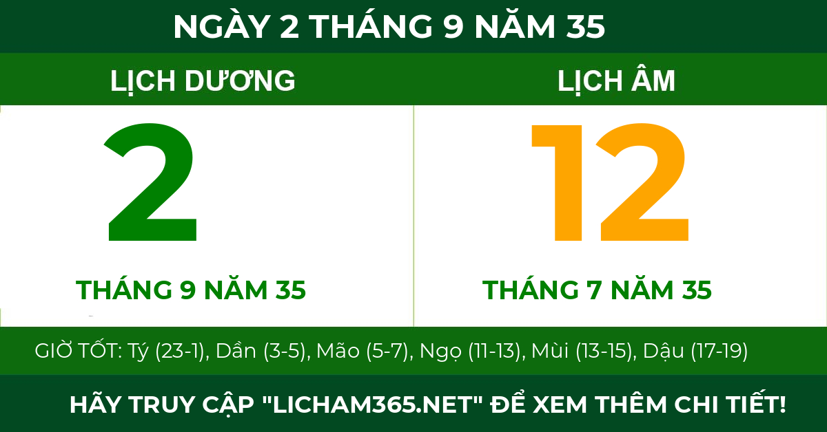 lịch âm ngày 2 tháng 9 năm 35
