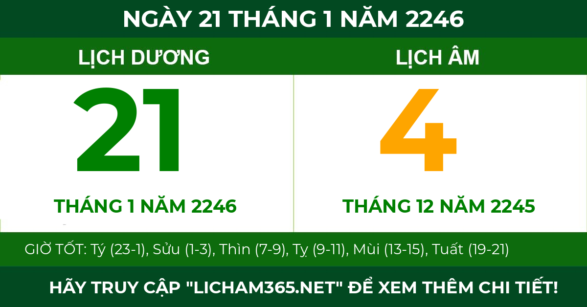 lịch âm ngày 21 tháng 1 năm 2246