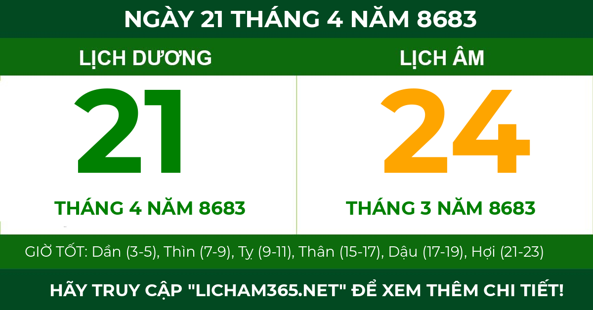 lịch âm ngày 21 tháng 4 năm 8683