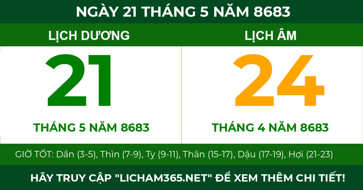 lịch âm ngày 21 tháng 5 năm 8683