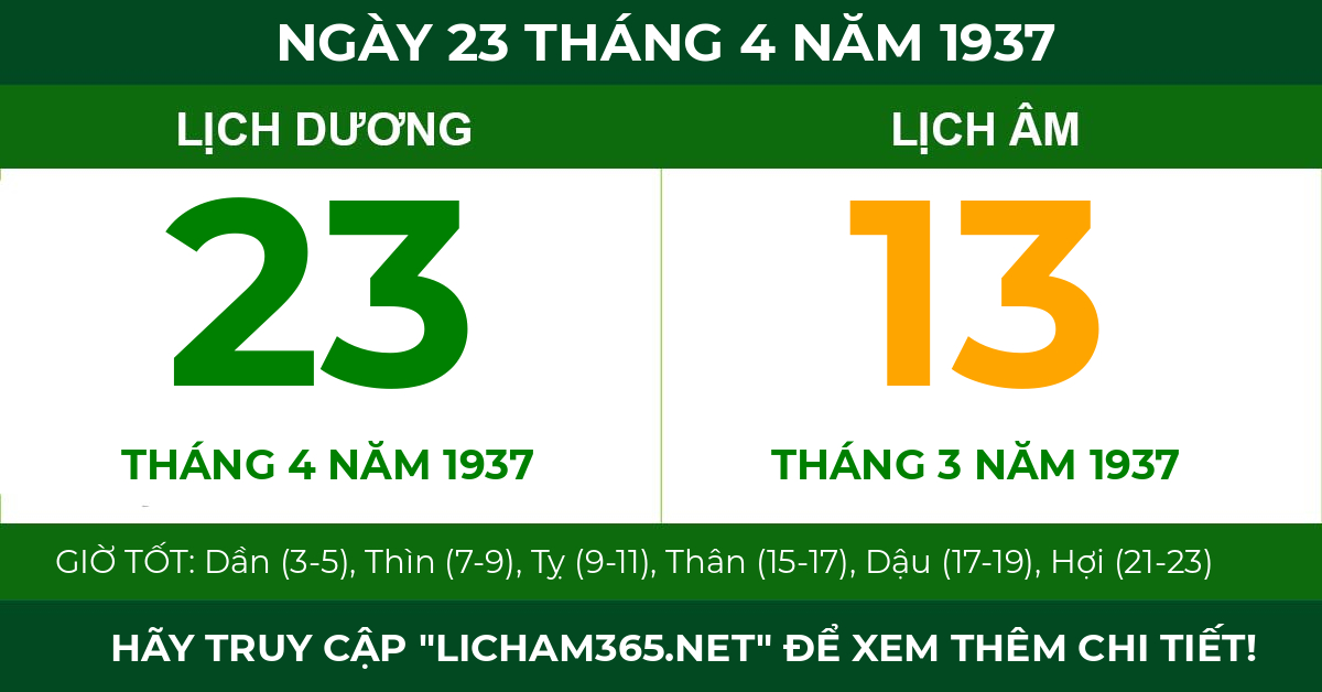 lịch âm ngày 23 tháng 4 năm 1937