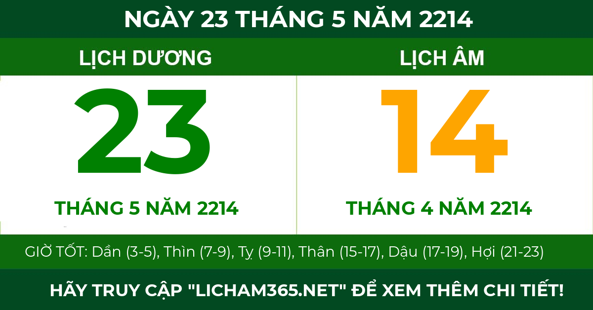 lịch âm ngày 23 tháng 5 năm 2214