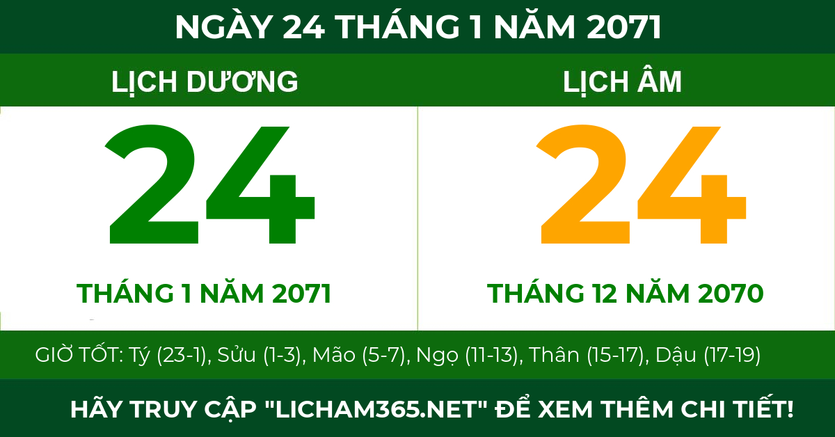 lịch âm ngày 24 tháng 1 năm 2071