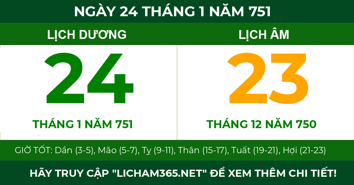 lịch âm ngày 24 tháng 1 năm 751
