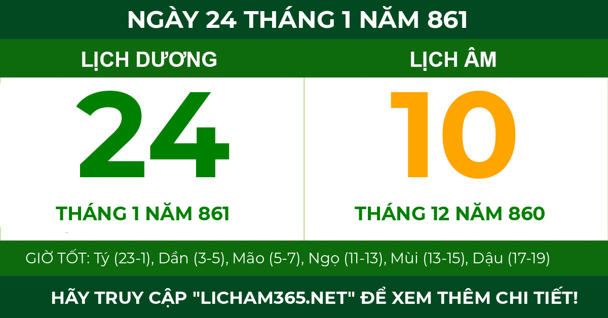 lịch âm ngày 24 tháng 1 năm 861