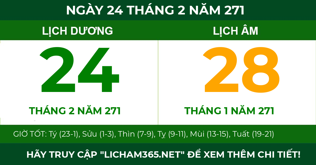 lịch âm ngày 24 tháng 2 năm 271