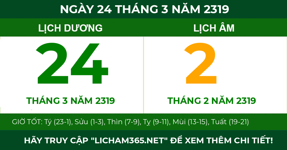 lịch âm ngày 24 tháng 3 năm 2319