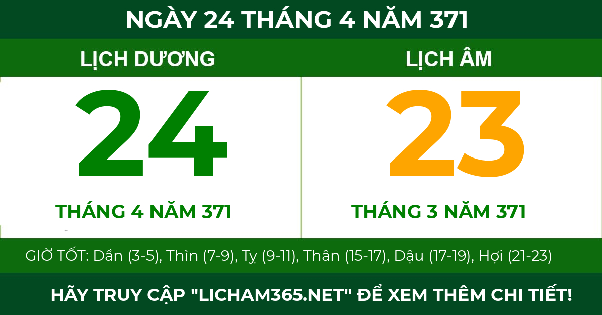 lịch âm ngày 24 tháng 4 năm 371