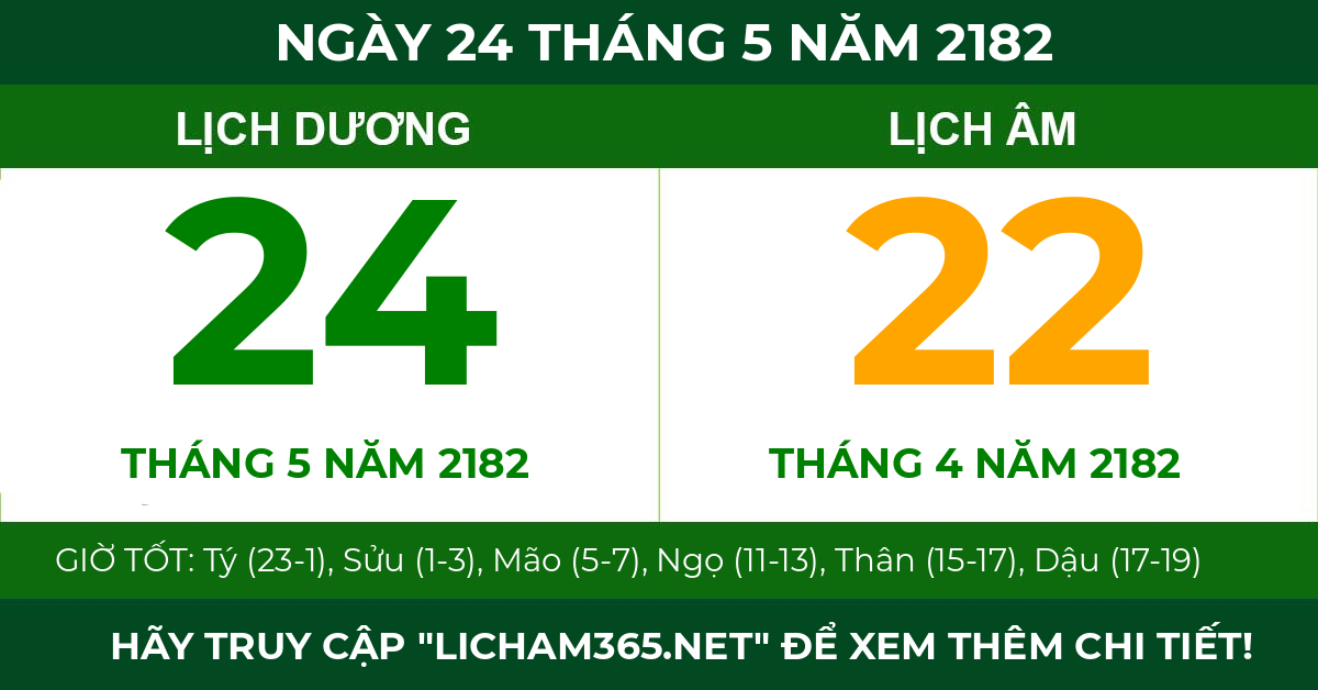 lịch âm ngày 24 tháng 5 năm 2182