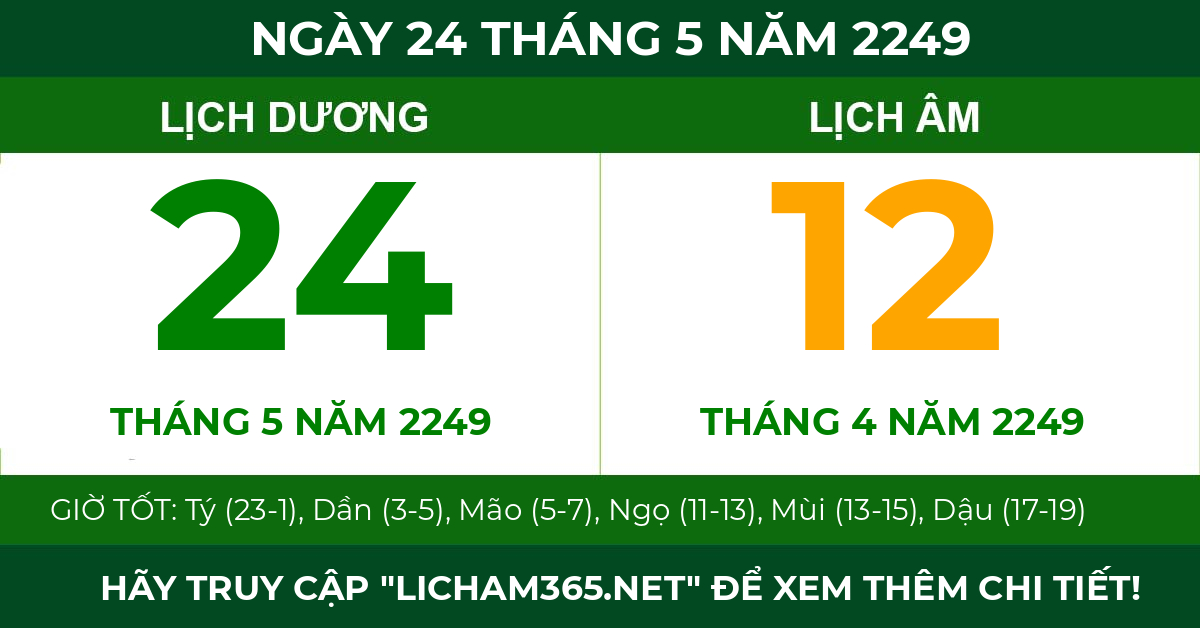 lịch âm ngày 24 tháng 5 năm 2249