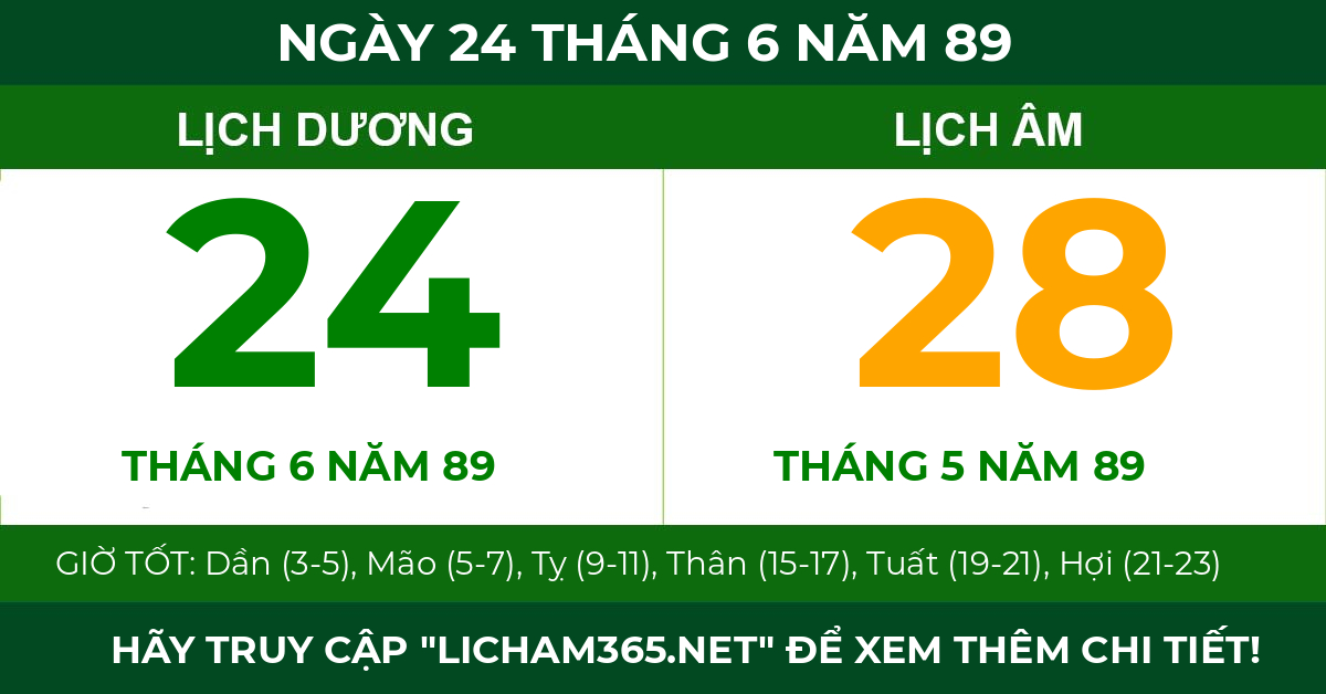 lịch âm ngày 24 tháng 6 năm 89