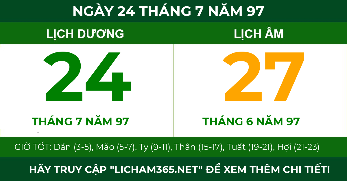 lịch âm ngày 24 tháng 7 năm 97