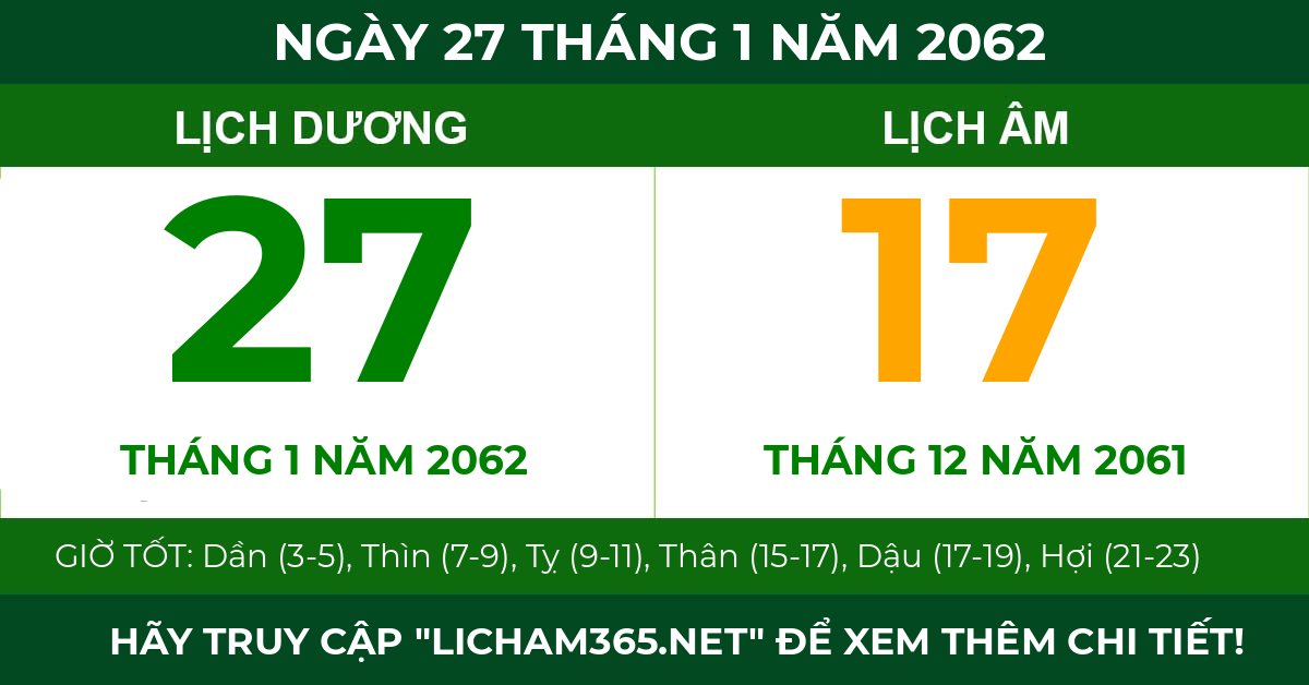 lịch âm ngày 27 tháng 1 năm 2062
