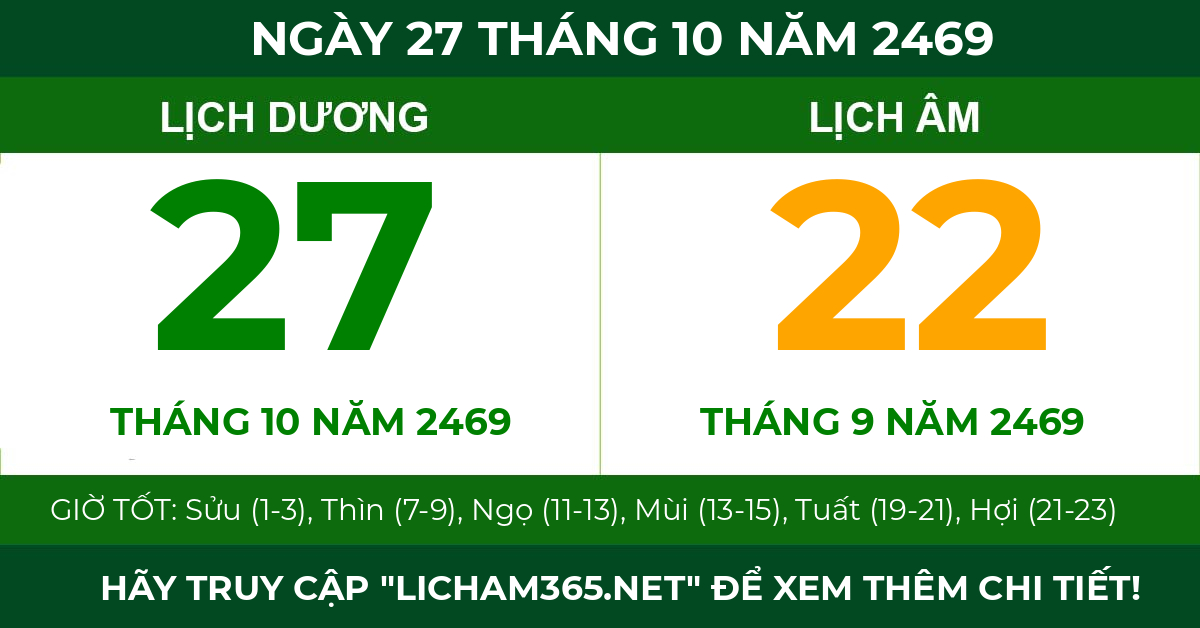lịch âm ngày 27 tháng 10 năm 2469