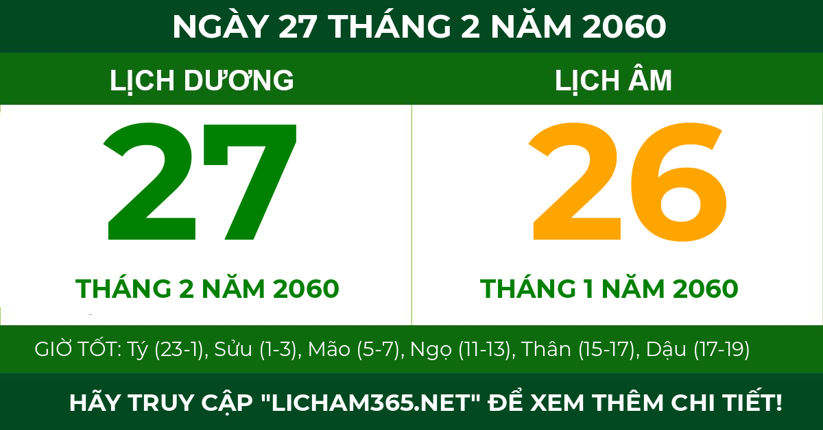 lịch âm ngày 27 tháng 2 năm 2060
