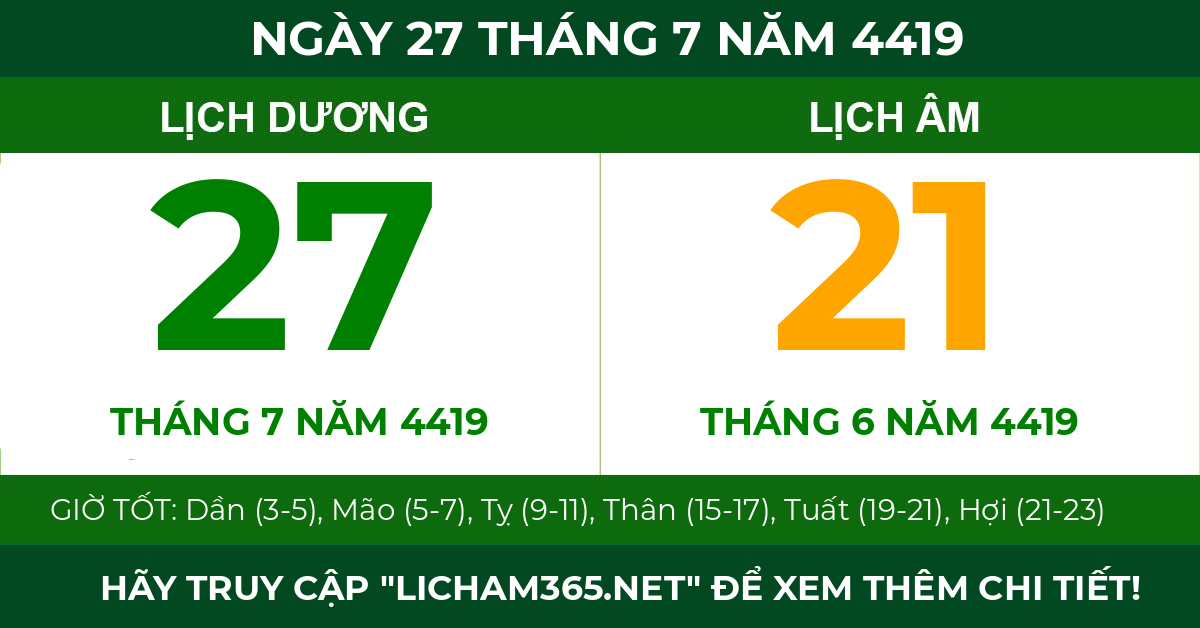 lịch âm ngày 27 tháng 7 năm 4419