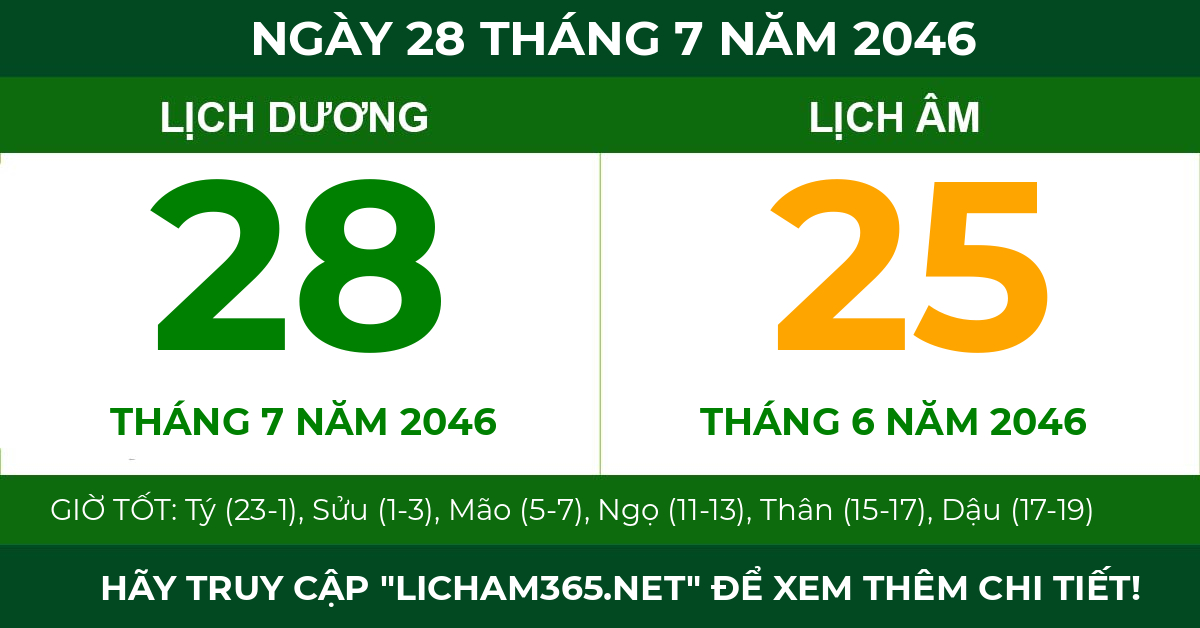 lịch âm ngày 28 tháng 7 năm 2046