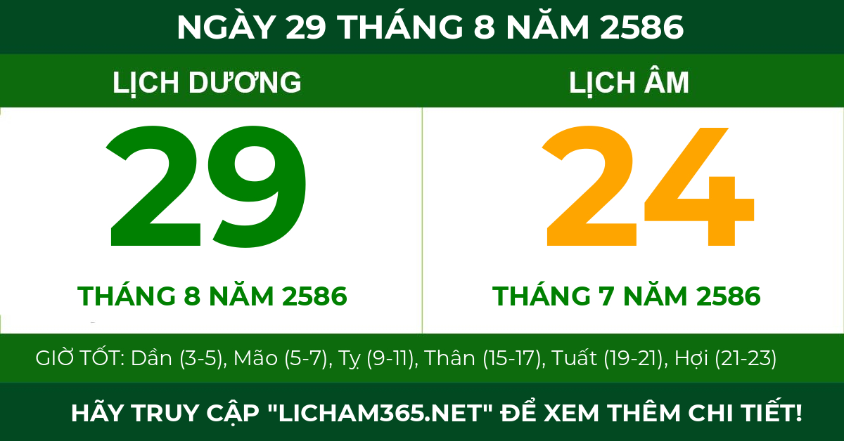 lịch âm ngày 29 tháng 8 năm 2586