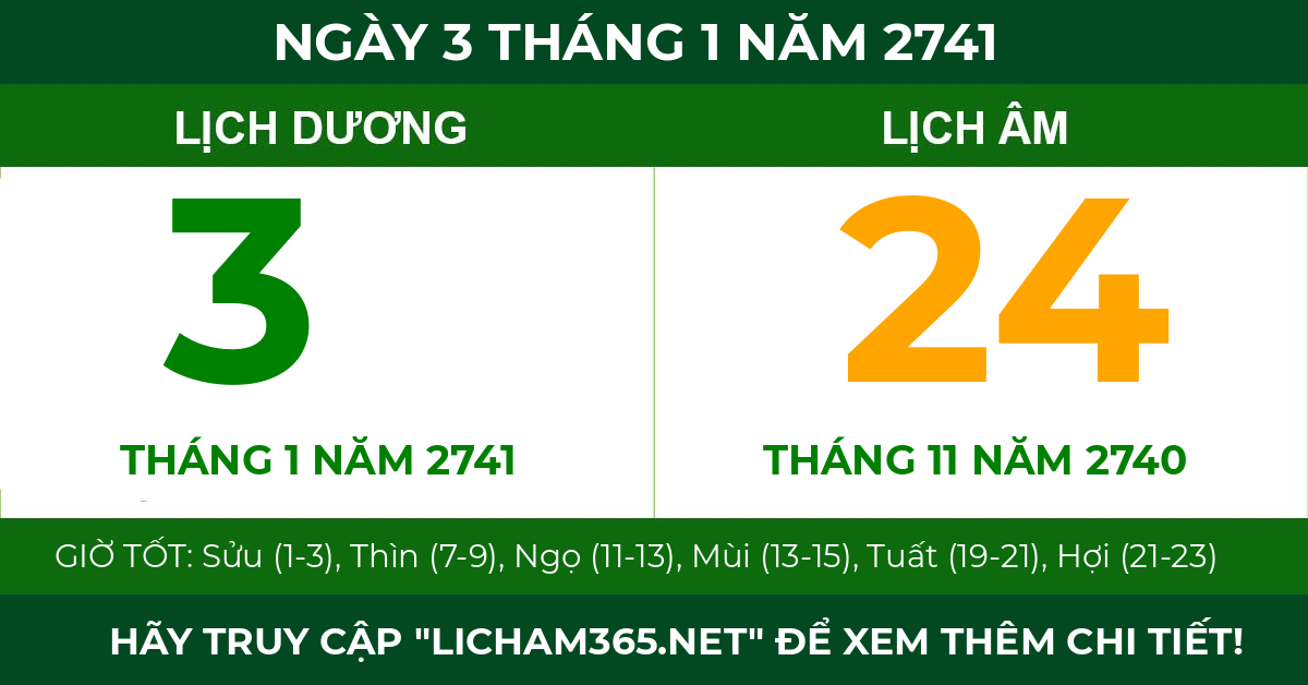lịch âm ngày 3 tháng 1 năm 2741